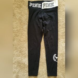 Victoria's Secret Pink Black Yoga Leggings